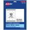 Avery Matte White Arched Square Labels with Sure Feed, 2" x 2-3/16"